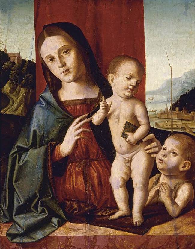Bakire ve Bebek San Juan Bautista ile çocuk