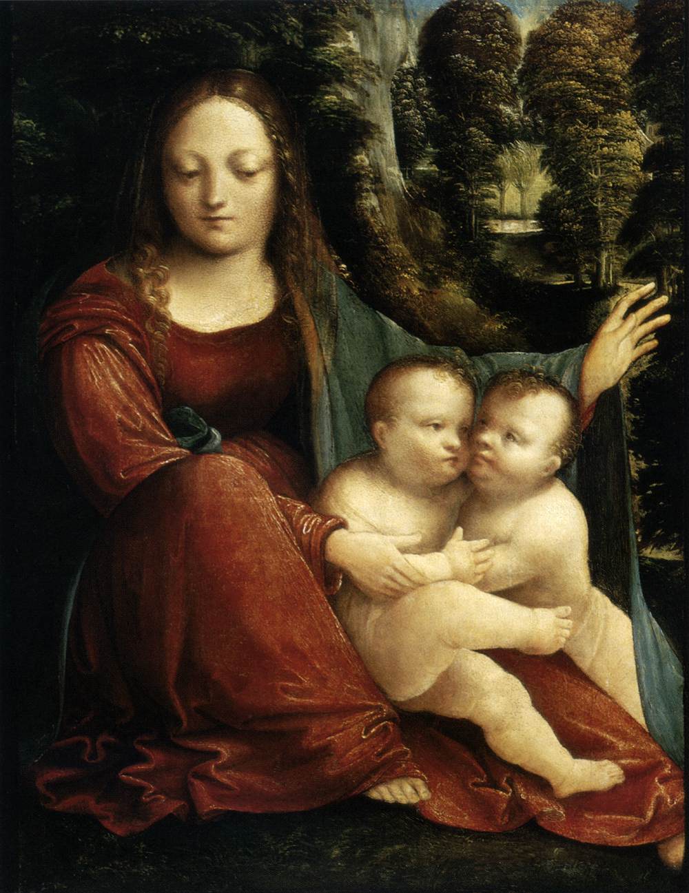 La vierge et l'enfant avec le bébé San Juan