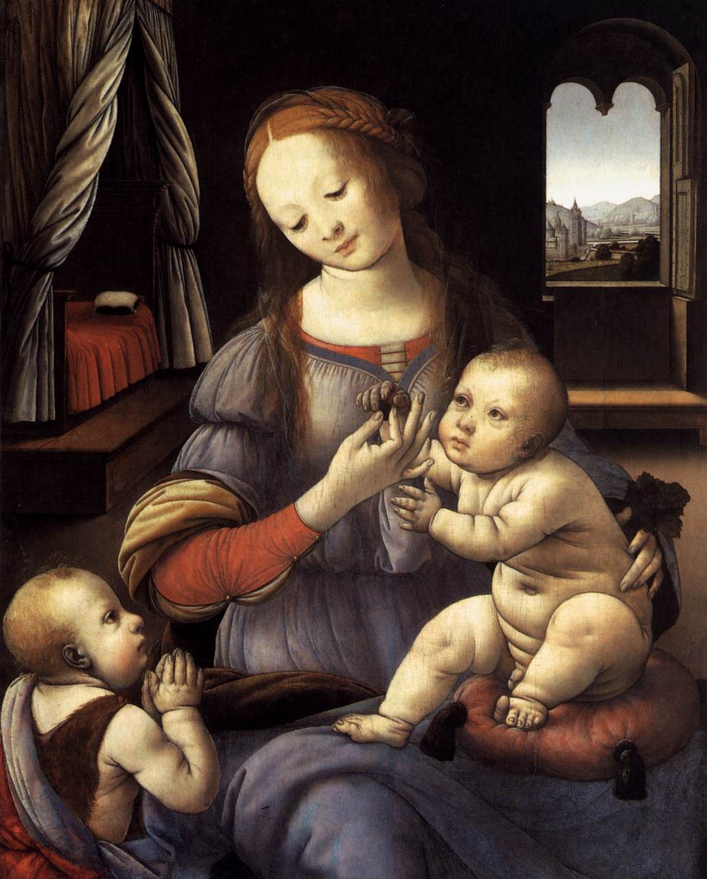 Die Jungfrau mit dem Kind Jesus Christus und Heiliger Johannes der Täufer