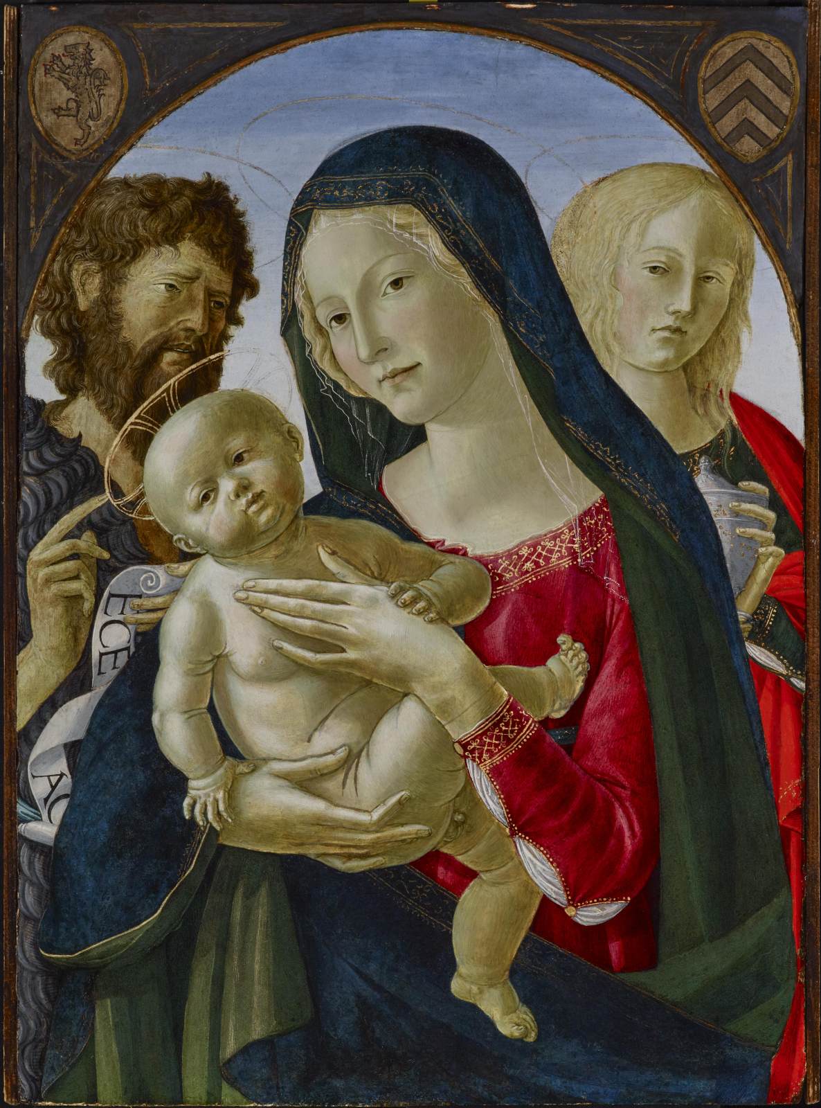 La Vierge et l'enfant avec San Juan Bautista et Santa María Magdalena