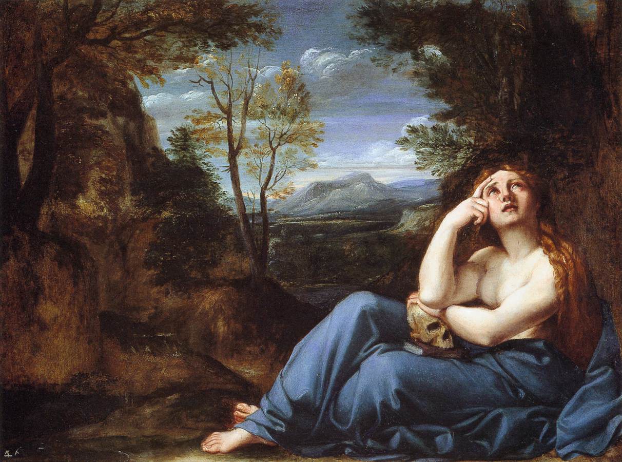 La Magdalena pénitente dans un paysage