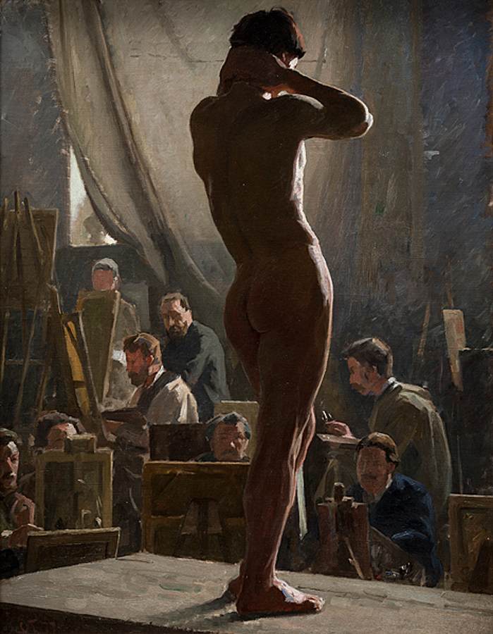 Desnudo Masculino en El Estudio de Bonnat