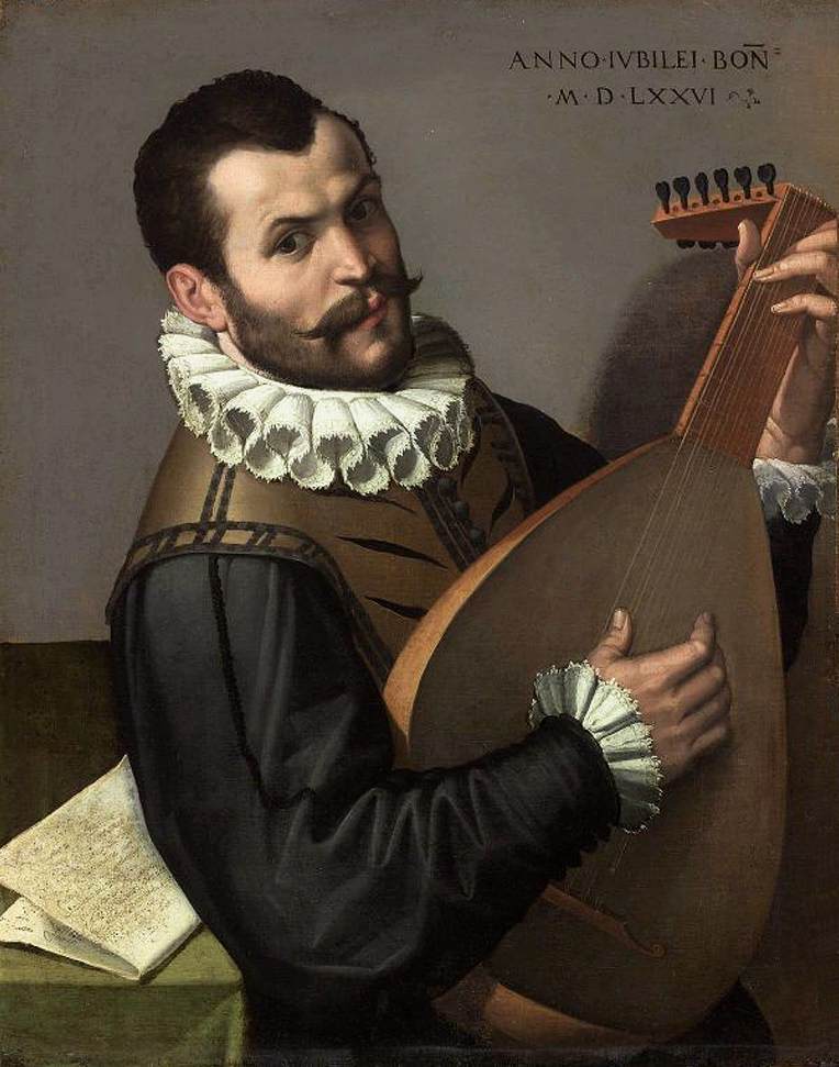 Retrato de un Hombre Tocando un Laúd