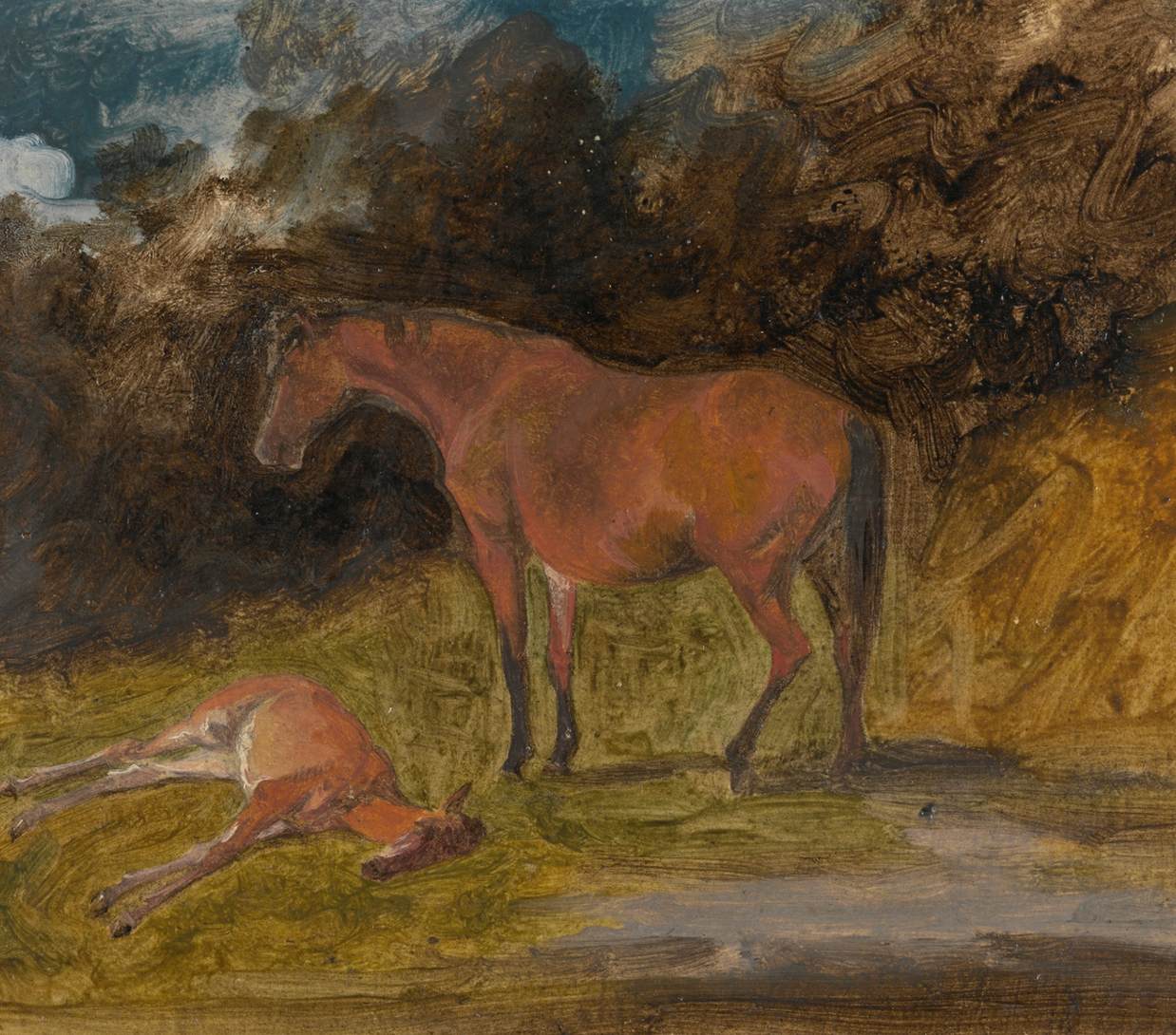 A Mare and Foal, The Prince of Wales Stallion Aston Clinton