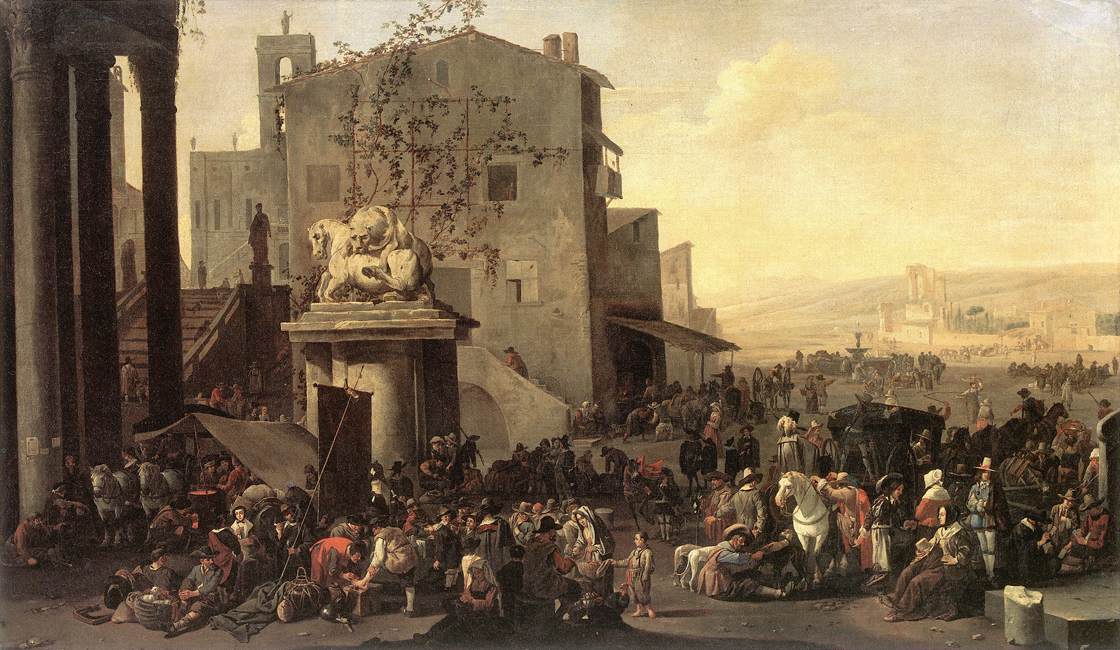 Scena del mercato romano