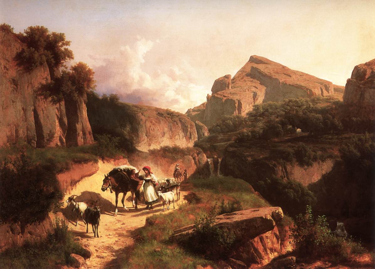 Italian Landscape with Shepherdess