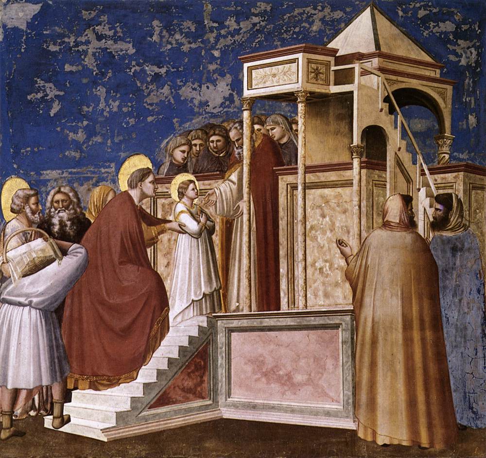 No 8 Scenes from the Life of the Virgin: 2 Presentation of the Virgin in the Temple (Before The Restoration)