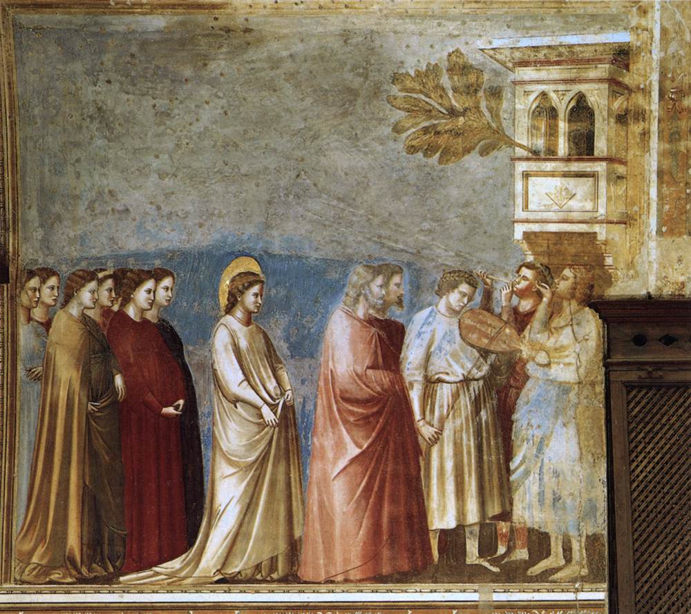 No 12 Scene della vita della Vergine: 6 Processione del matrimonio (prima del restauro)