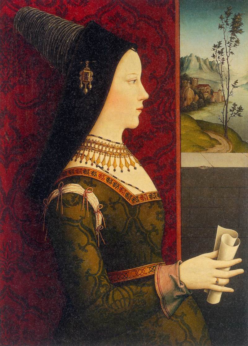 María de Burgundy, halvprofil