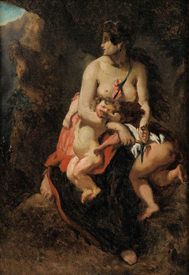 Medea prestes a matar seus filhos