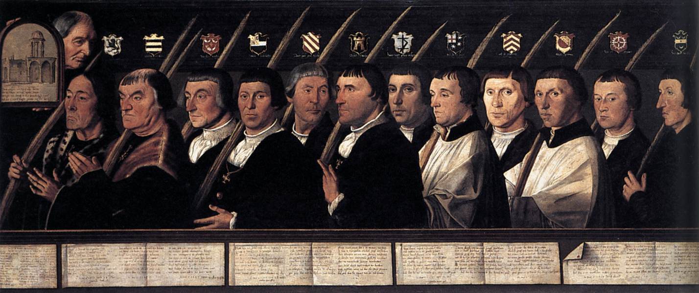 12 membres de la Fraternité de Haarlem des pèlerins de Jérusalem