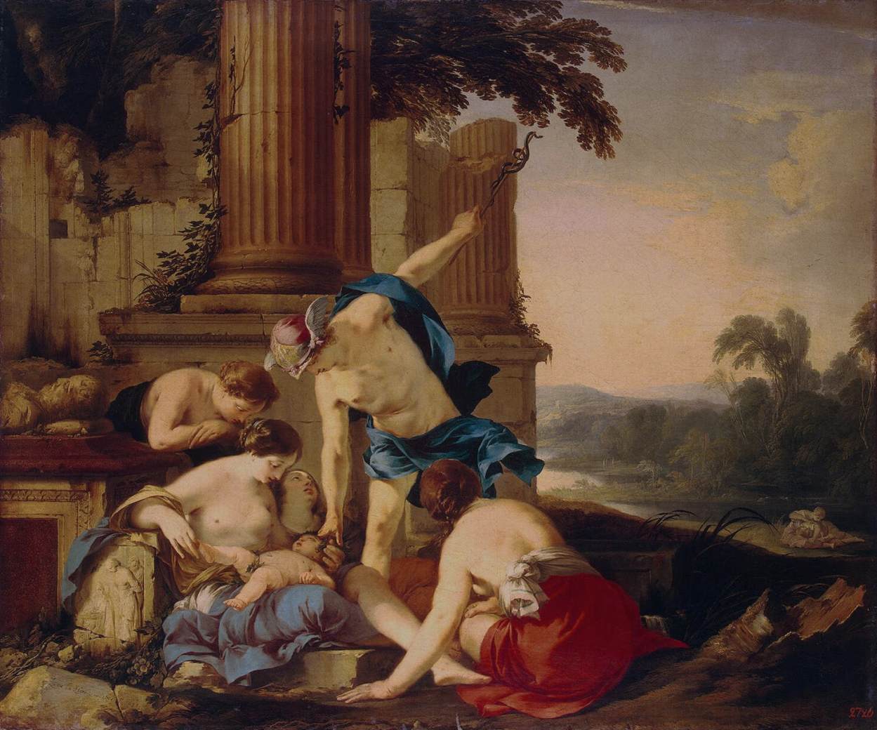 Mercury Leads Bacchus to be Raised by Nymphs