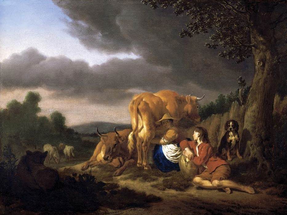 Ordeñando a una Vaca