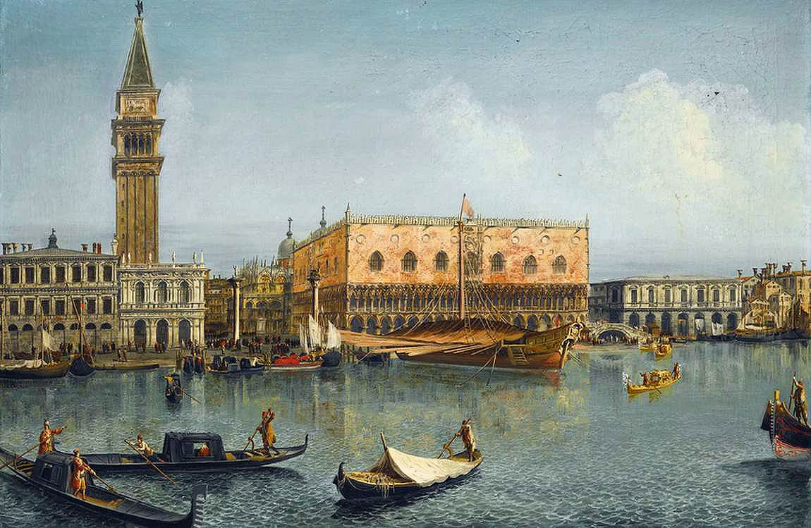 Venise, Bacino di San Marcos regardant le palais de Ducale et la Piazzetta