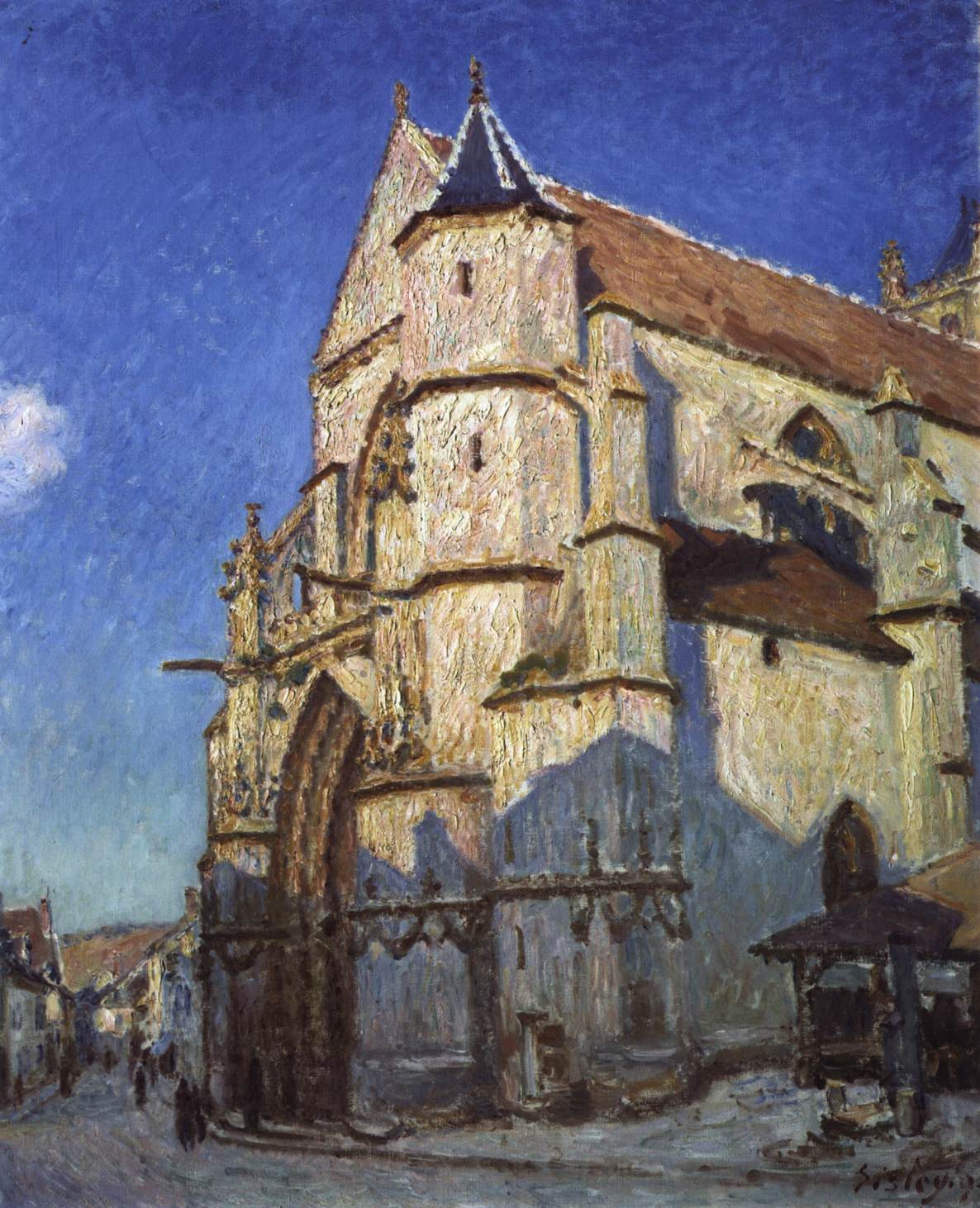 L'église de Moret, tard