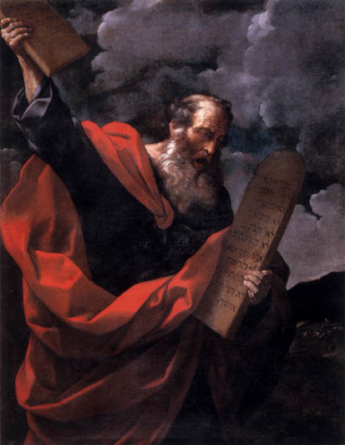 Moses mit den Tischen des Gesetzes