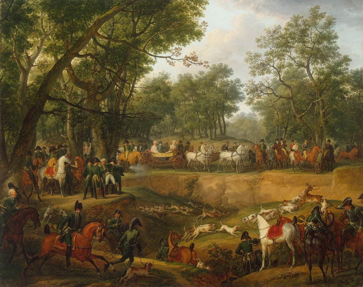 Napoleon on a Hunt in the Forest of La Composition