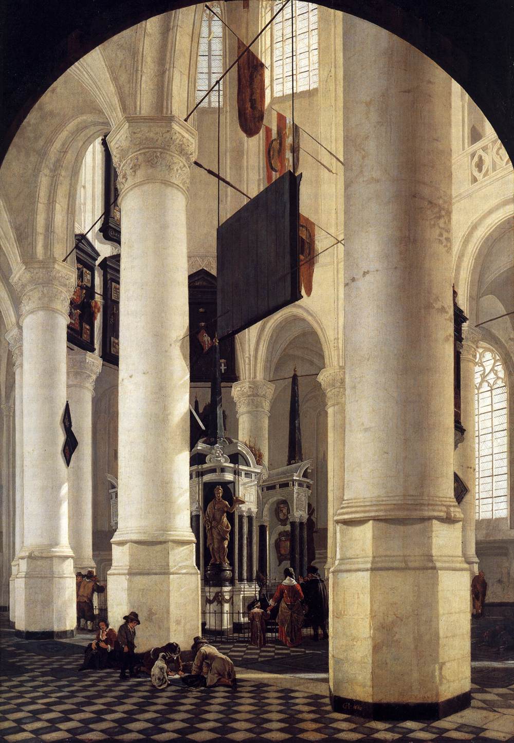 Interior da Nieuwe Kerk, Delft, com o Túmulo de William o Silencioso 