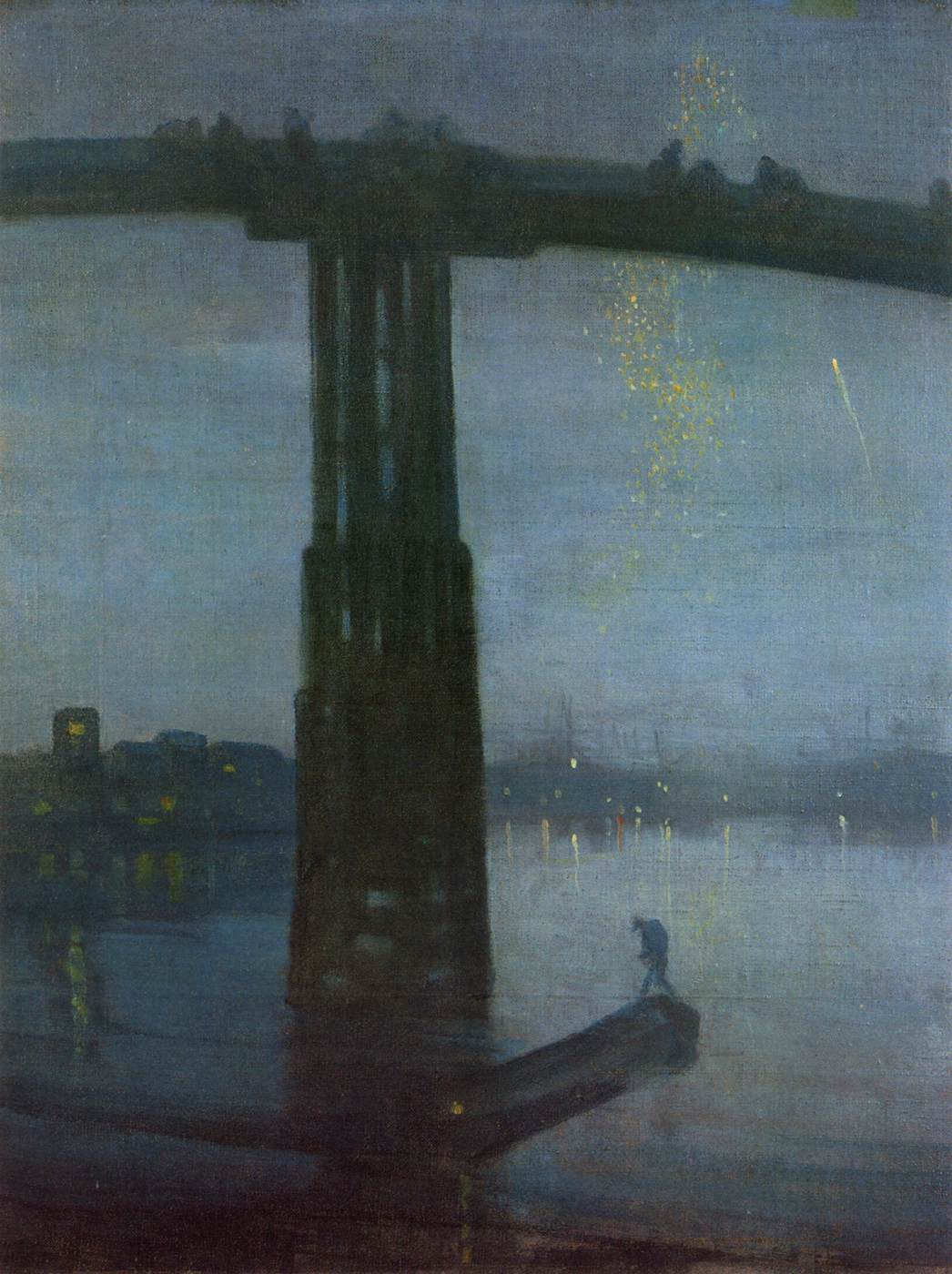 Noturno em azul e dourado: Old Battersea Bridge