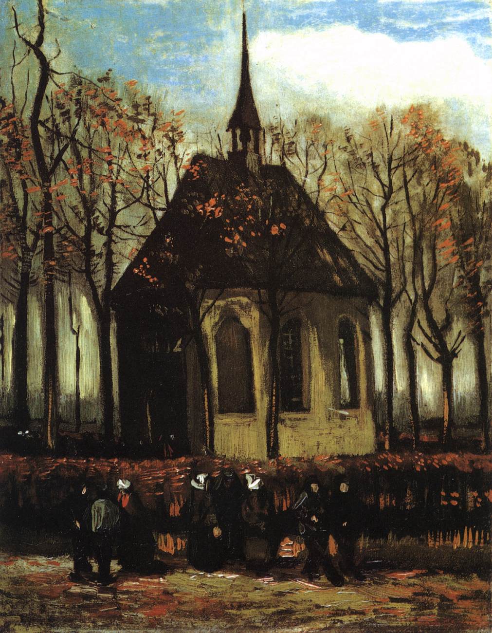 Chapel in Nuenen with Parishioners