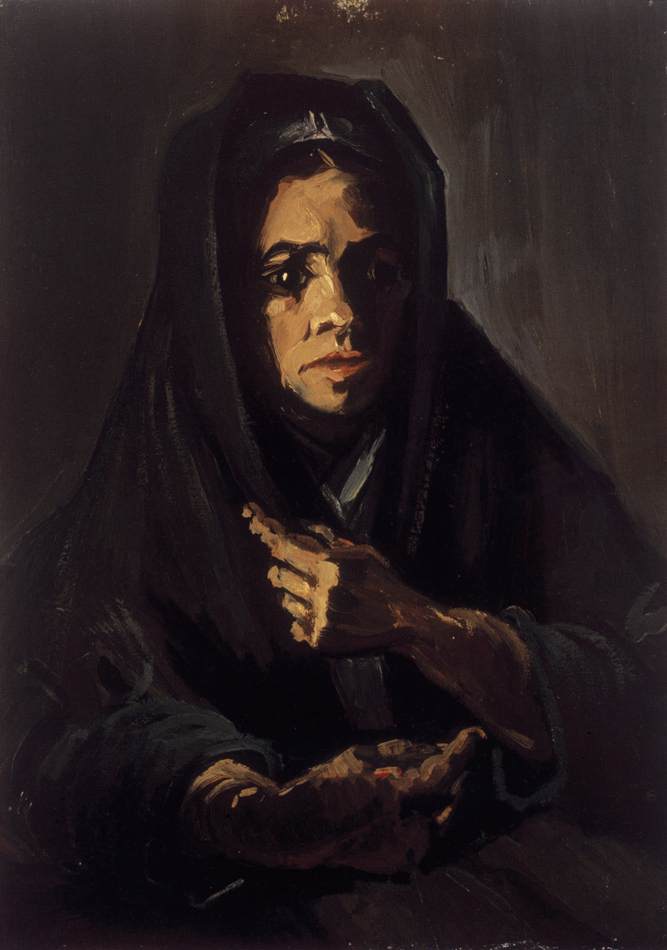 Head of a Peasant Woman in a Green Shawl