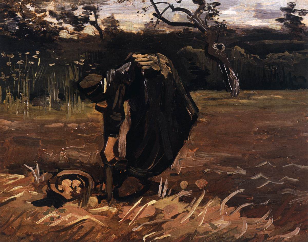 Peasant Woman Digging Potatoes