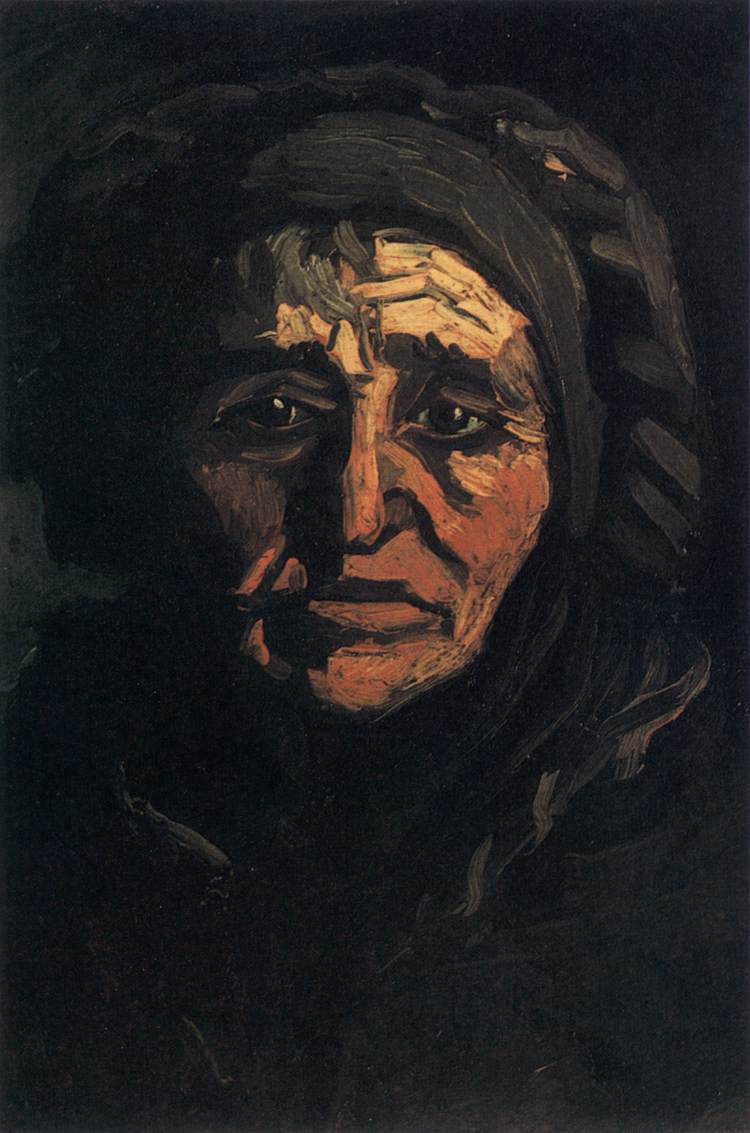 Head of a Peasant Woman with Greenish Lace Cap