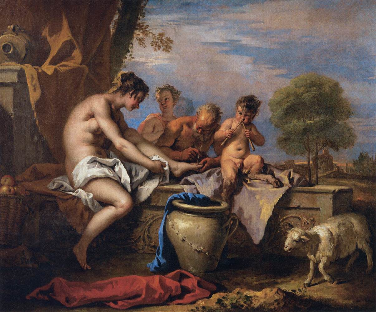 Nymphe et satyres