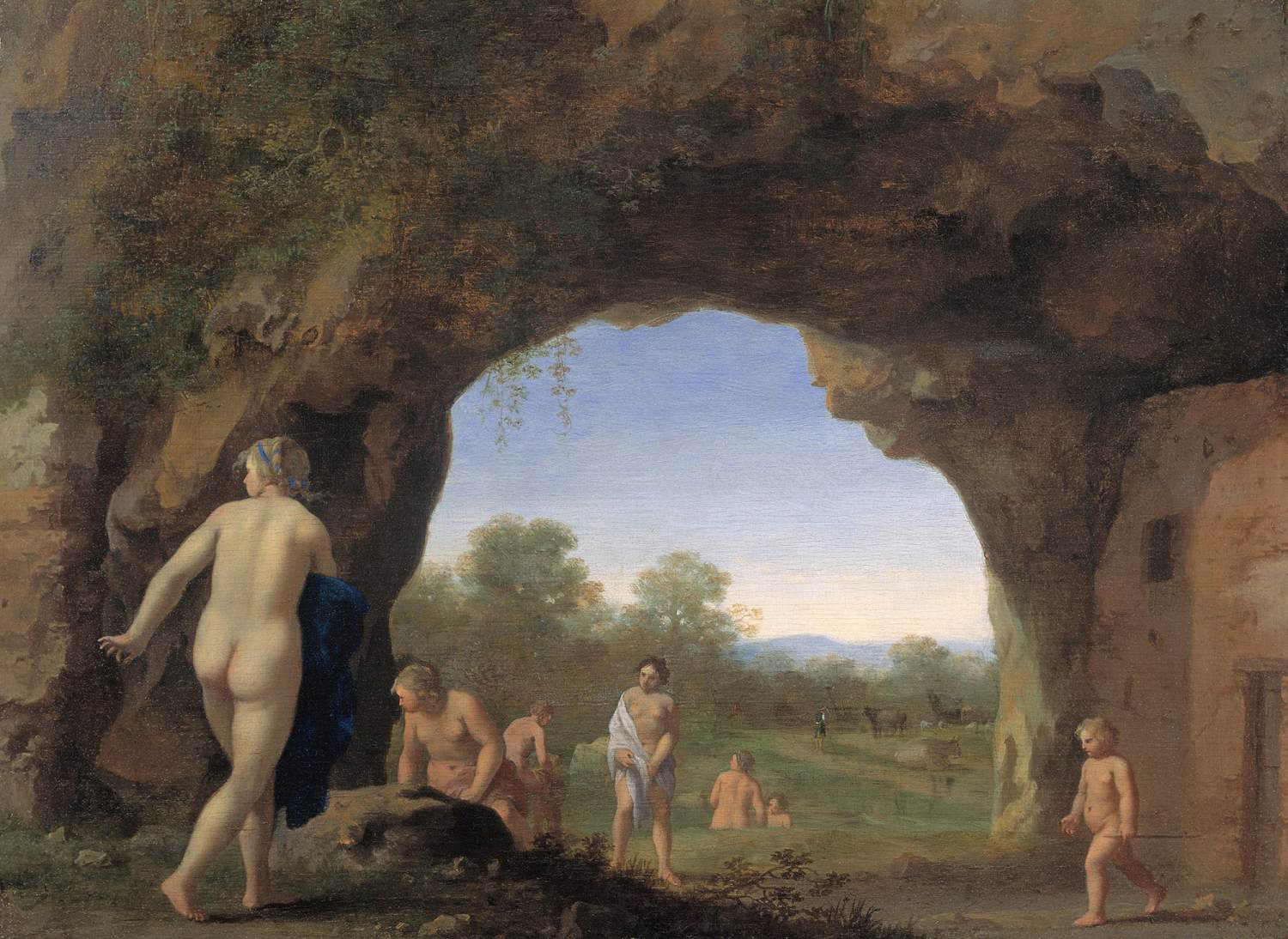 Landscape with Nymphs Near a Grotto