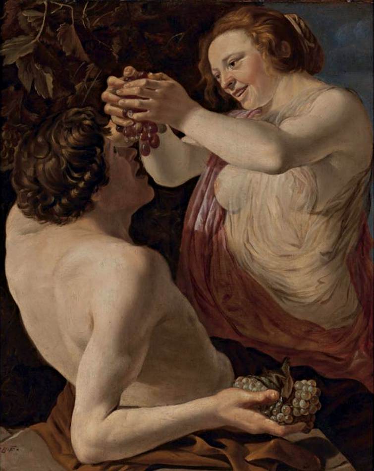 Nymphe et satyre