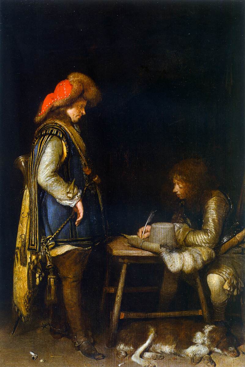 An Officer Writing a Letter