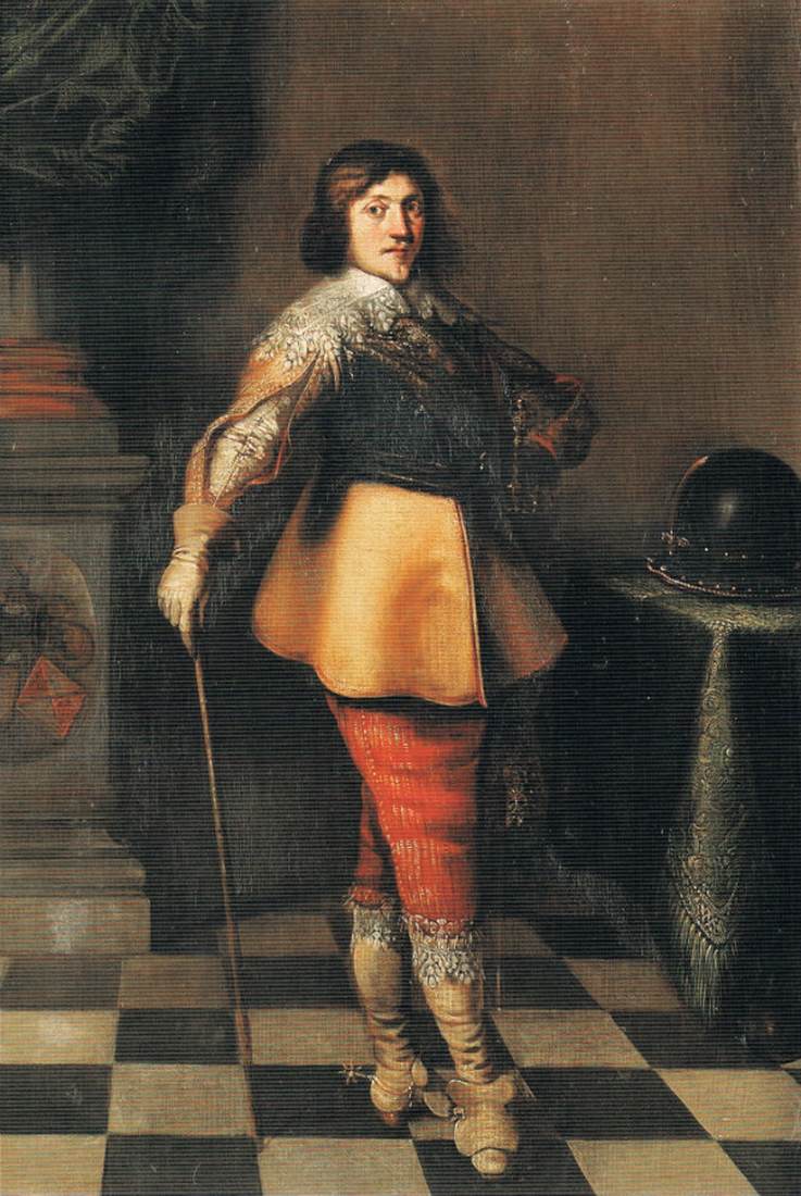 Portrait d'un officier avec un manteau amateur