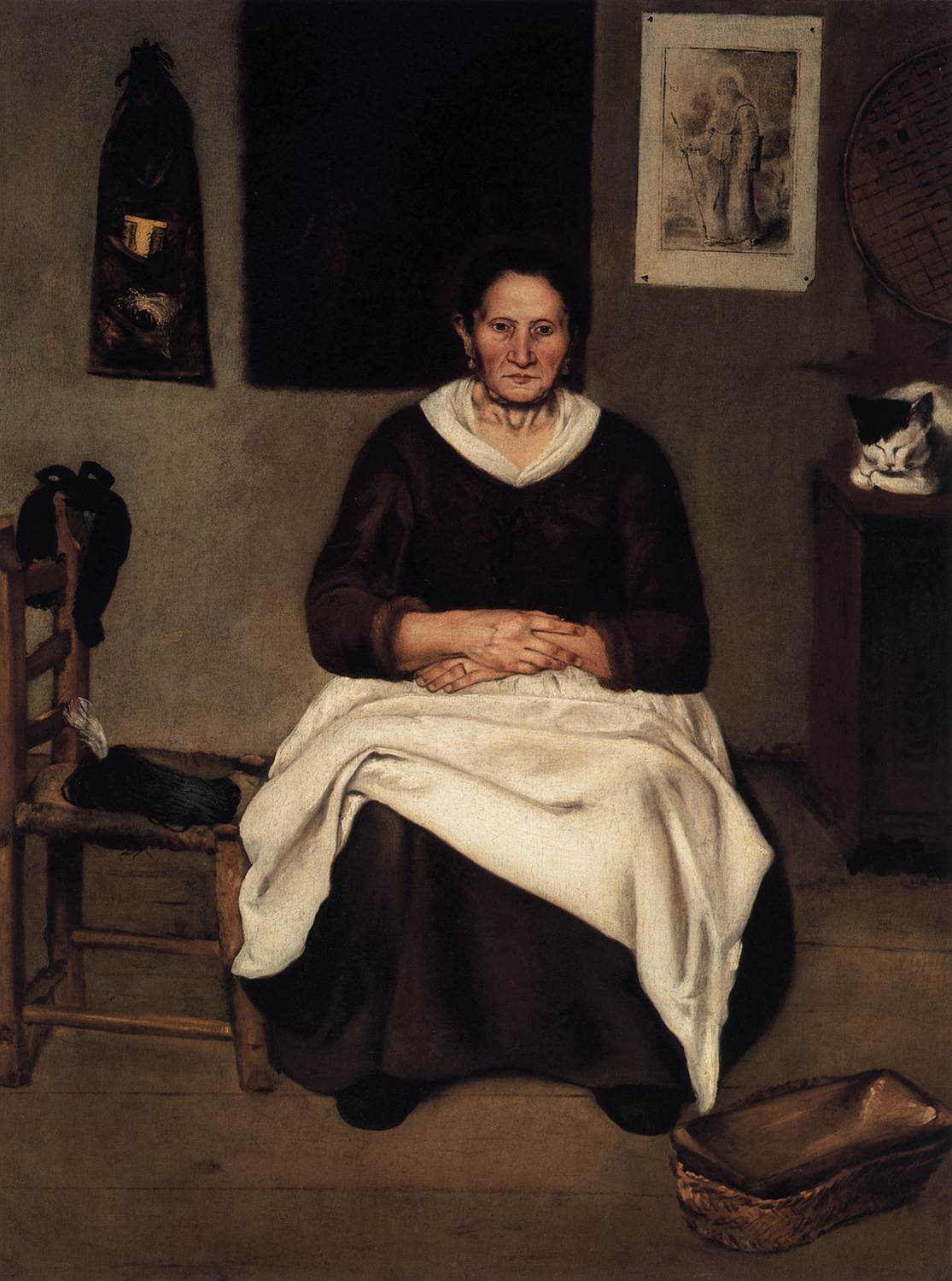 old woman sitting