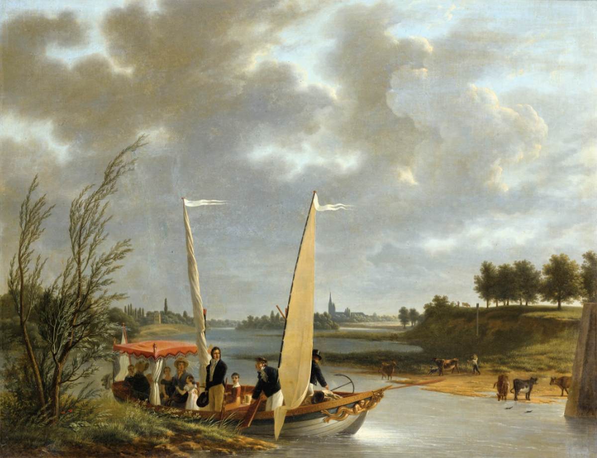 Louis-Philippe and his Family on a Boat in Neuilly