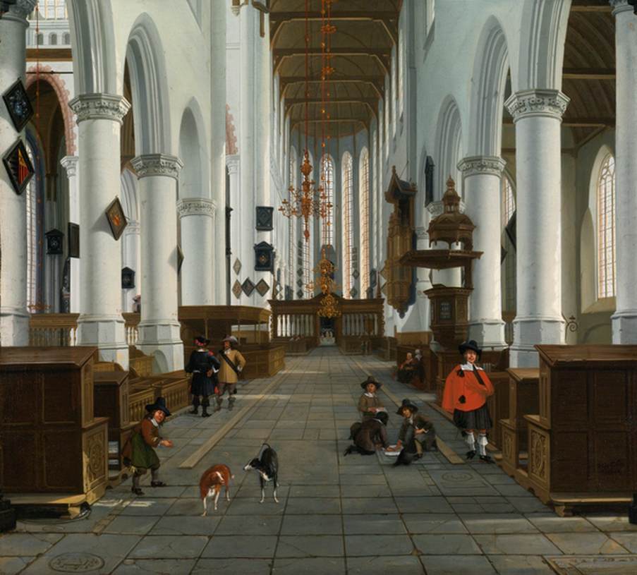 Innenraum des Oude Kerk, Delft