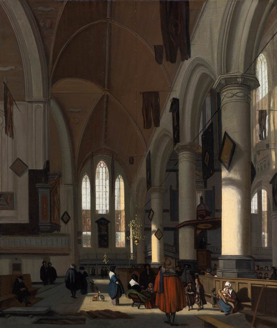 Intérieur de la kerk Oude, Amsterdam