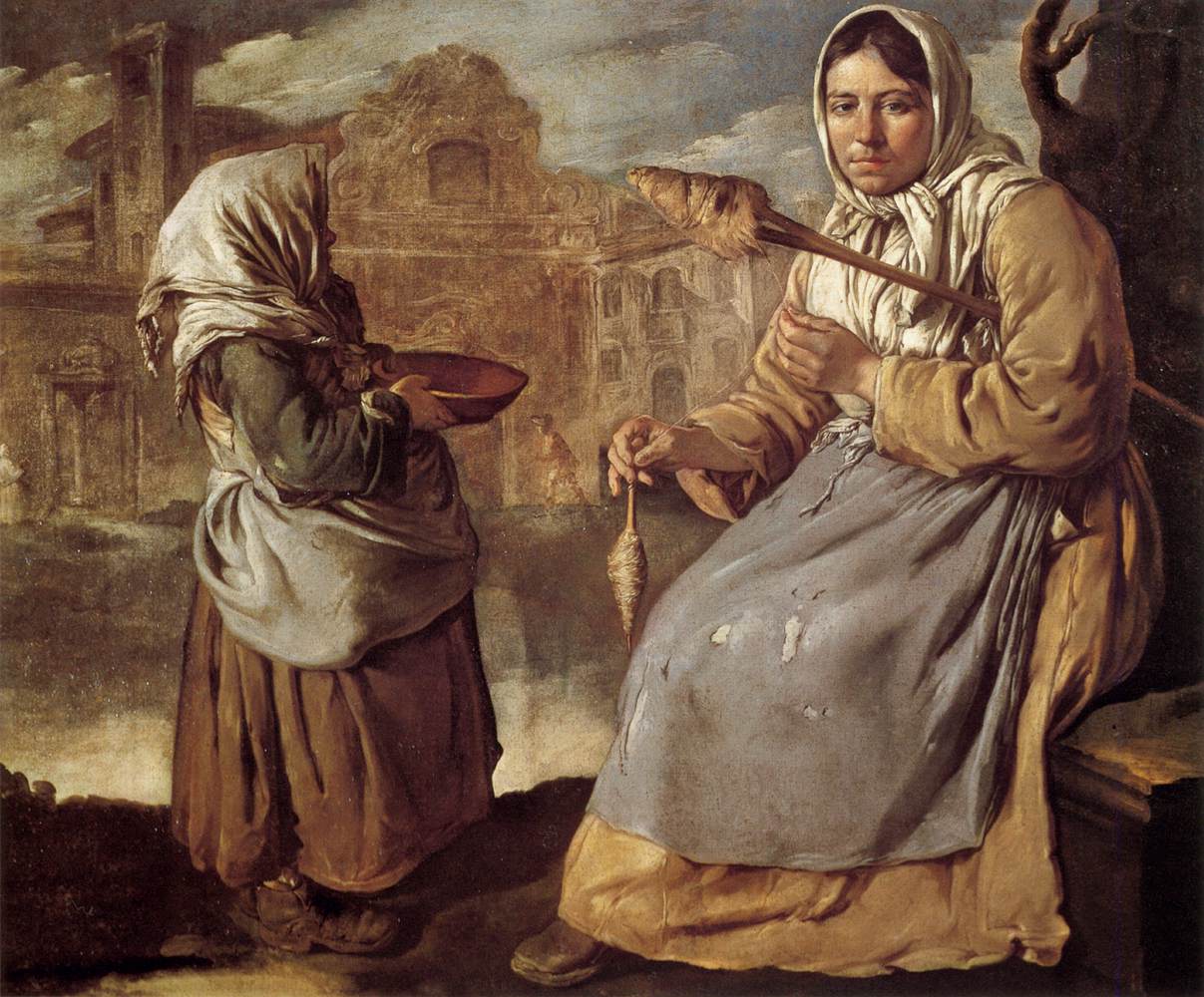 Little Girl and Woman Spinning