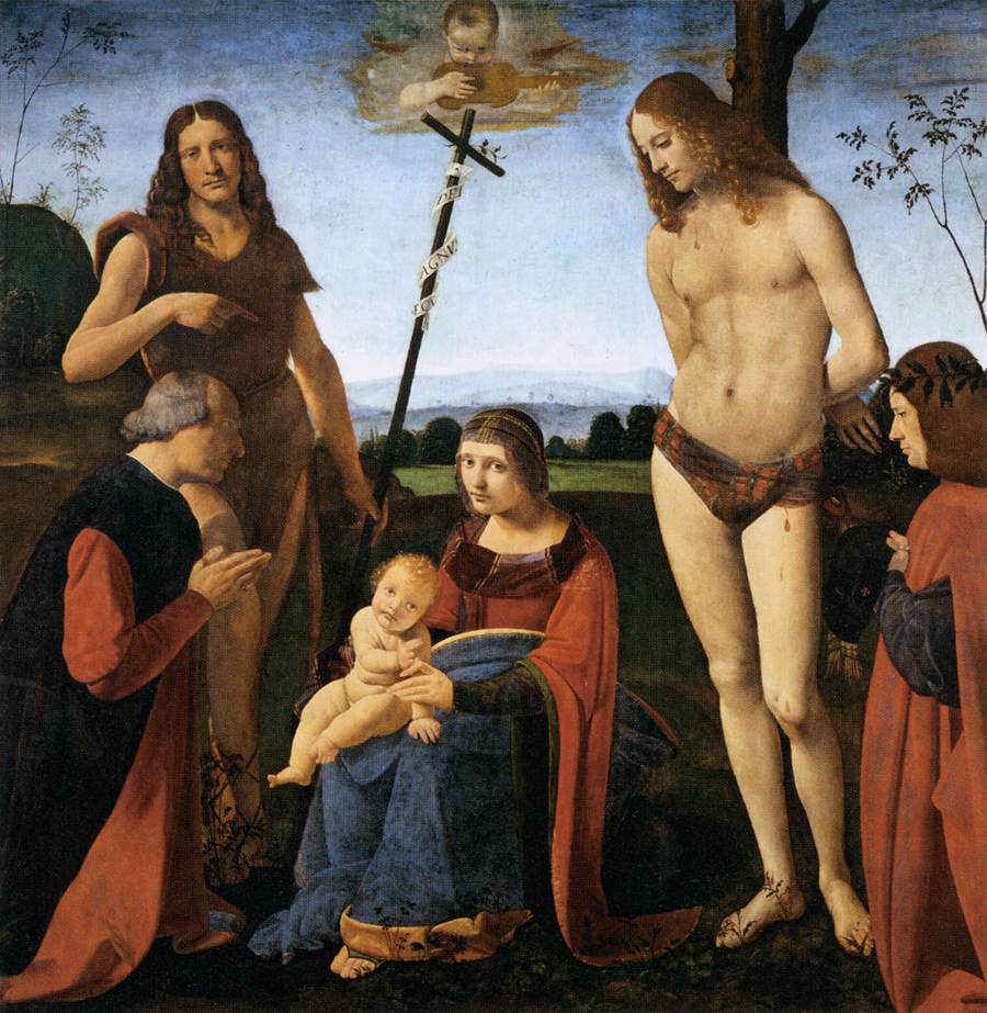 De maagd en het kind met San Juan Bautista en Sebastián (Pala Casio)