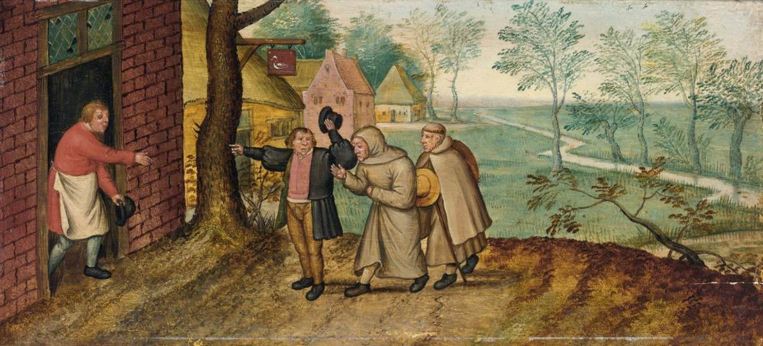 Two Monks in Front of an Inn
