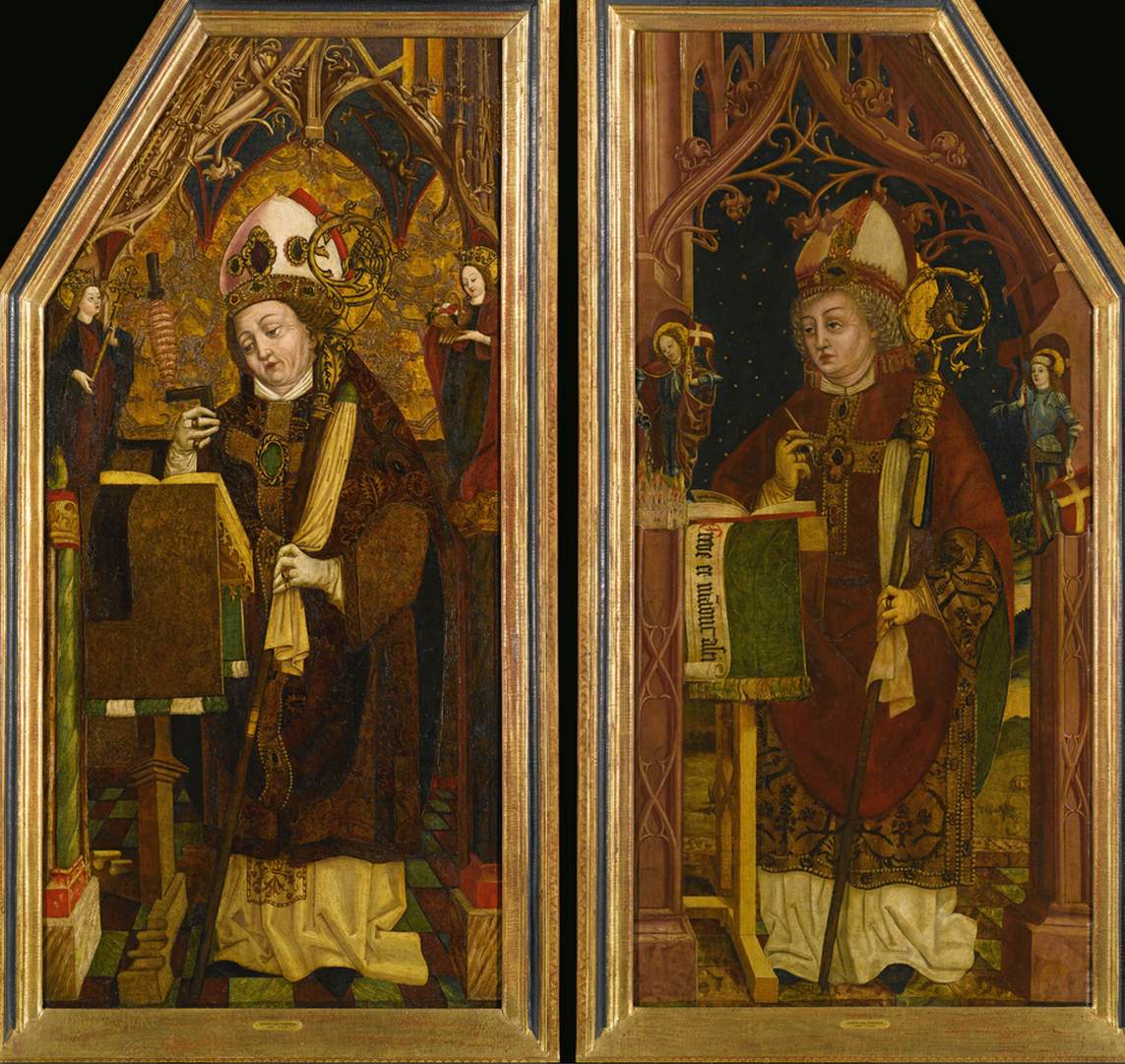 Santo Ambrósio com São Floriano e São Jorge; São Erasmo com Santa Margarida e Santa Doroteia