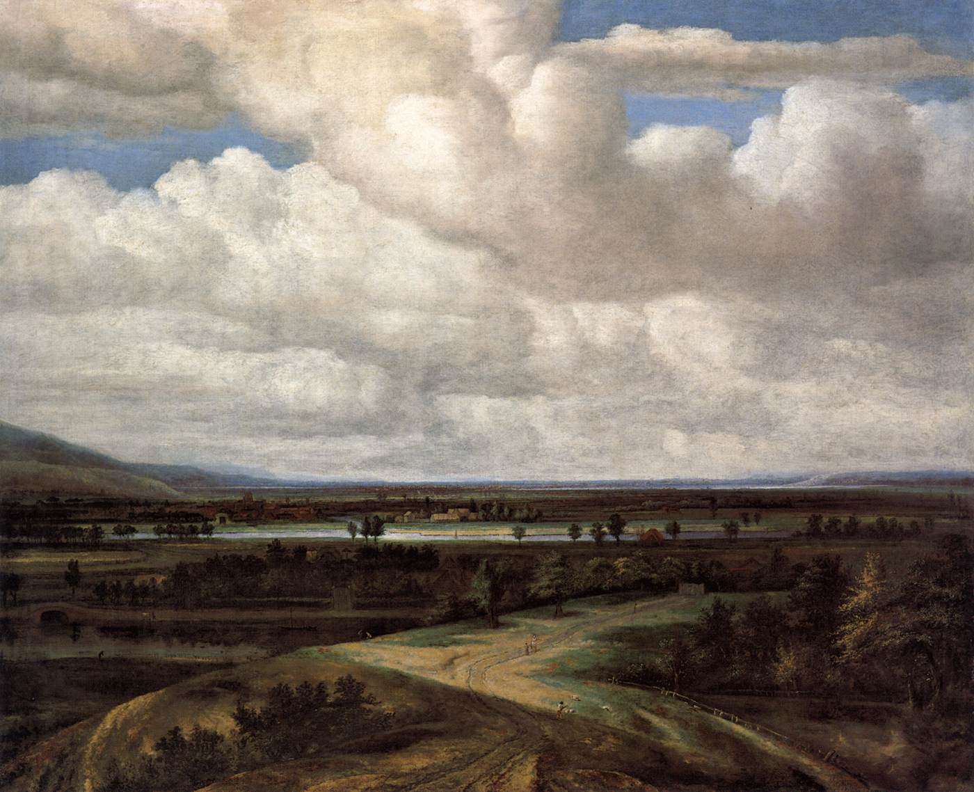 Panorama -Landschaft mit einer Feldfarm