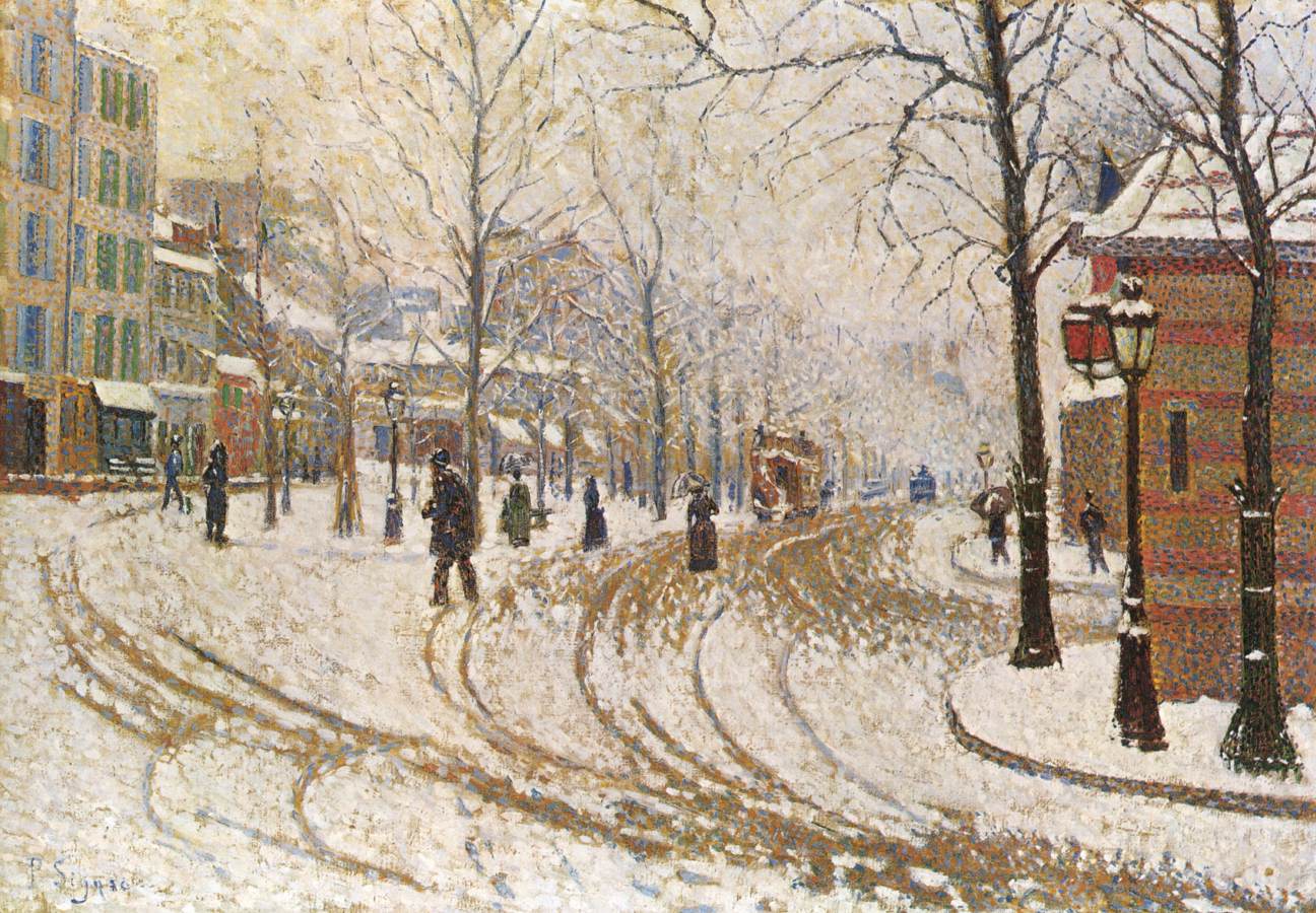 Boulevard clichy sous la neige