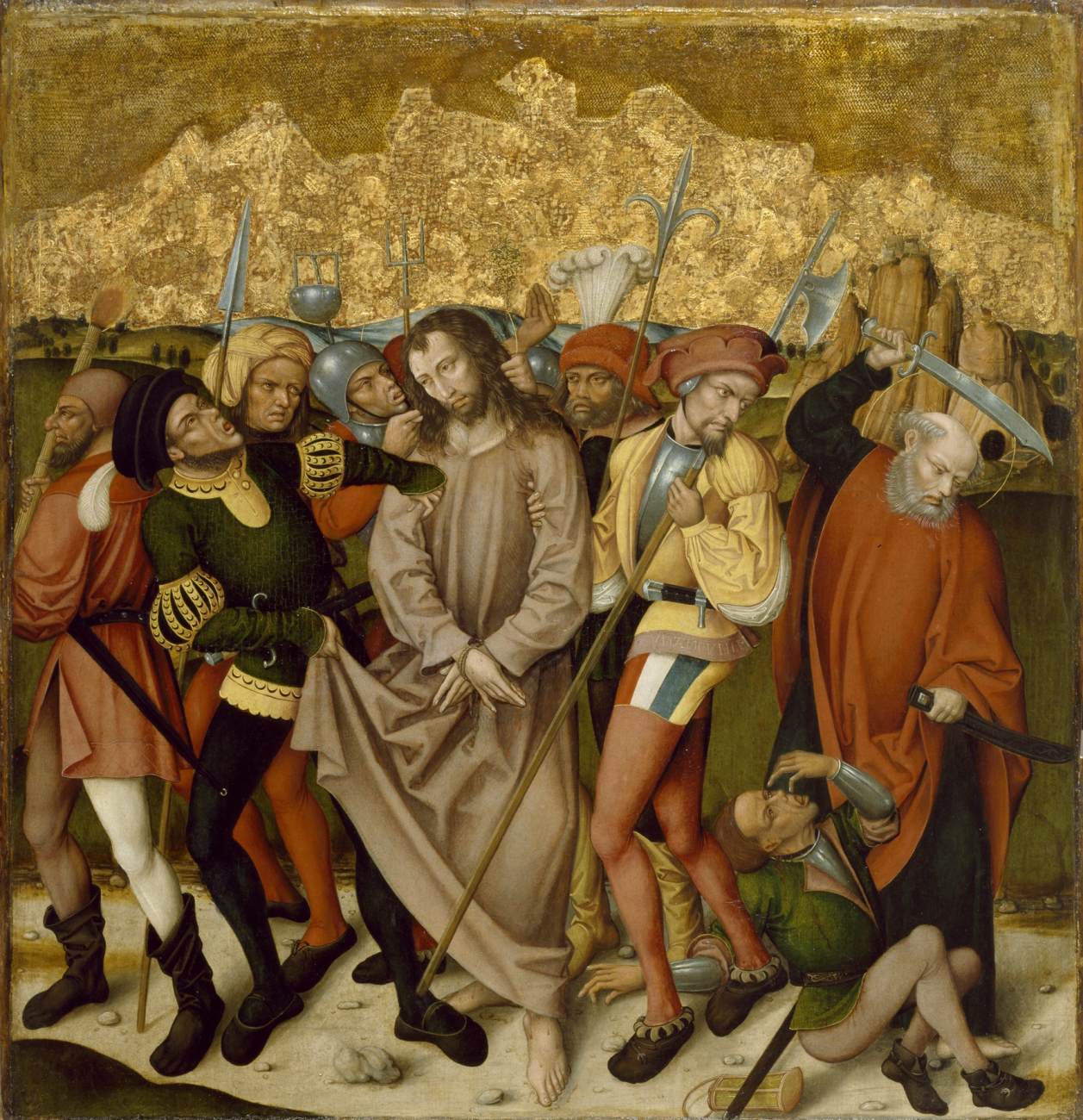 Mesih'in Tutkusu ile Altarpiece: Mesih'in Tutuklanması
