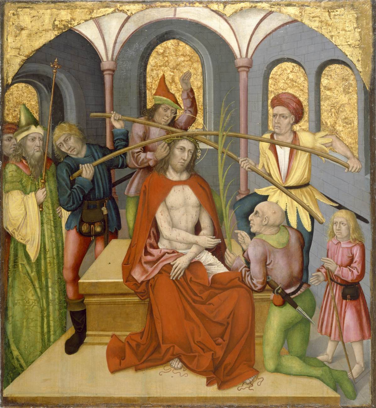 Mesih'in Tutkusu ile Altarpiece: Mesih alay edildi