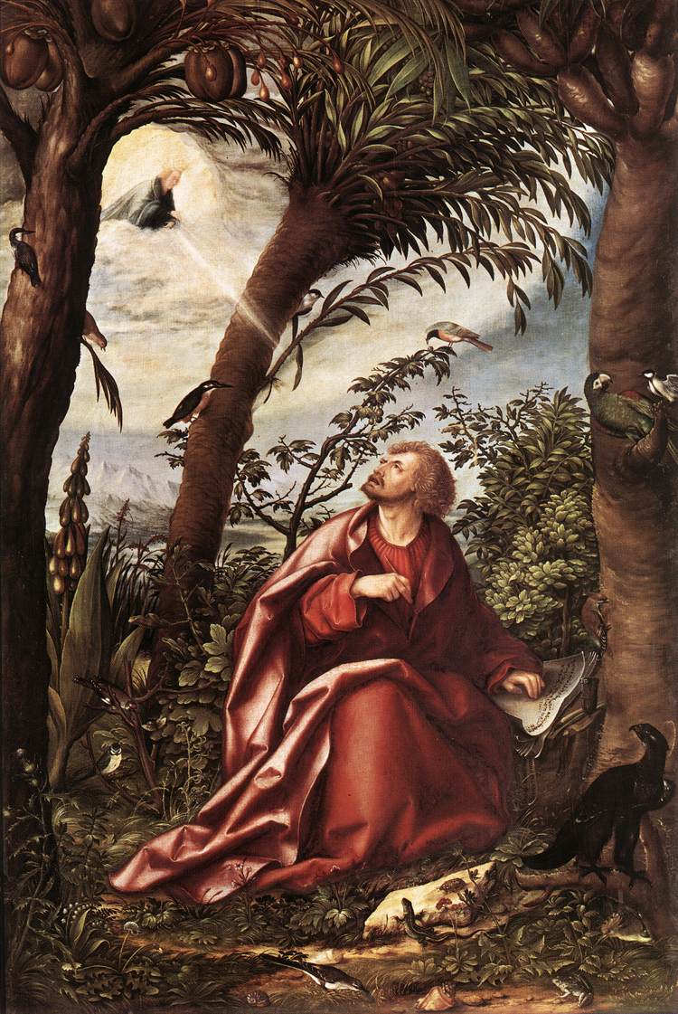 Altarbild von St. John: Saint John the Evangelist in Patmos (Zentralpanel)