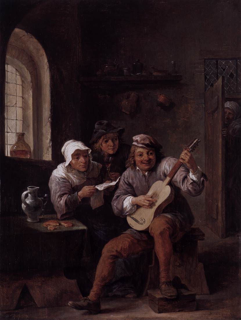 Paysans jouant de la musique