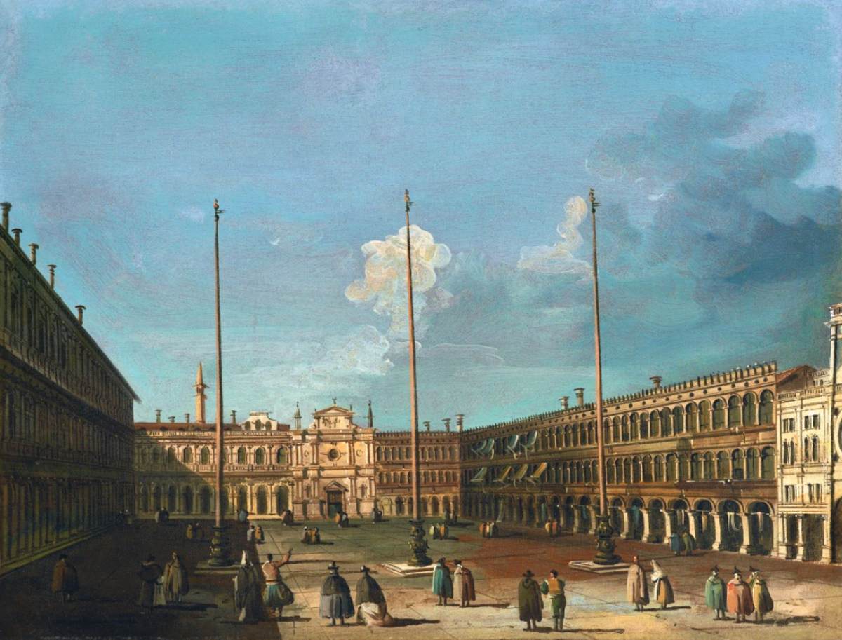 Blick auf die Plaza San Marcos, Venedig