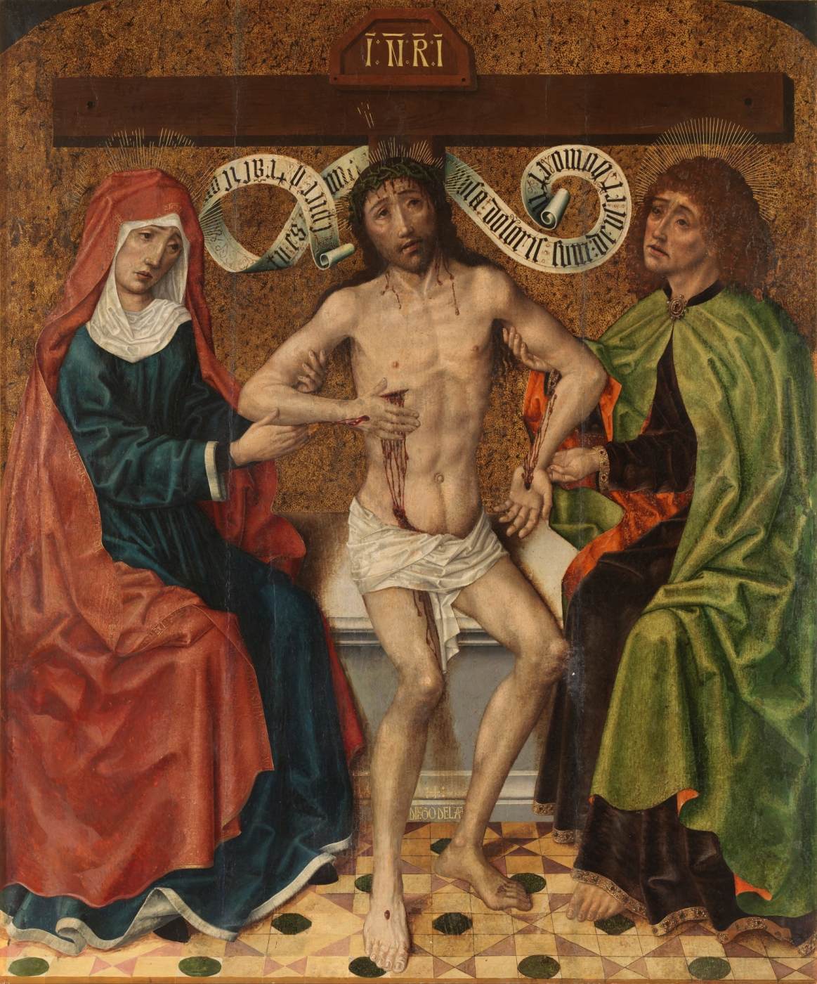 Christus zwischen Jungfrau und Heiliger Johannes, dem Evangelisten