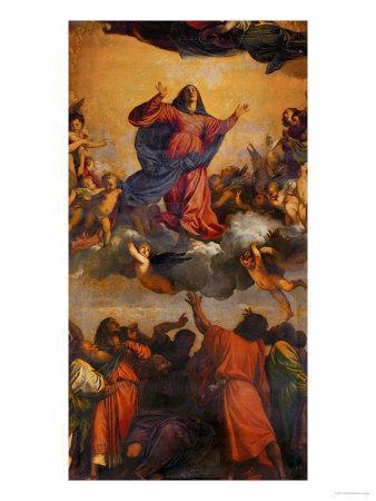 pintura Asunción de la Virgen- Tiziano