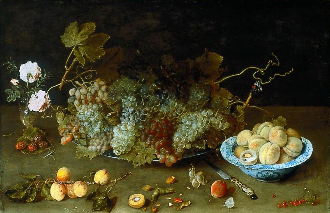 Still Life with Grapes on a Plate